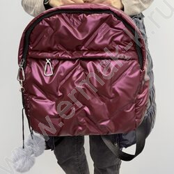 Рюкзак универсальный, болоньевая ткань, передний карман, красный | Фото 7