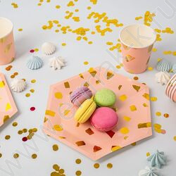 Стаканы бумажные 250мл/6шт Брызги золота | Фото 4