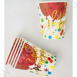 Стаканы бумажные 250мл/6шт Веселый праздник | Фото 3