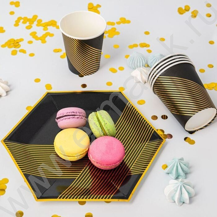 Стаканы бумажные 250мл/6шт Геометрия | Фото 4