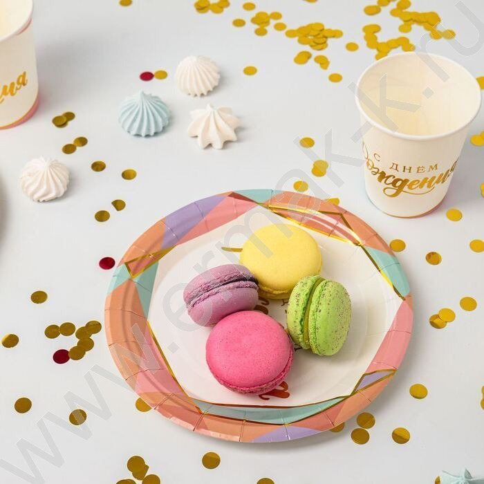 Стаканы бумажные 250мл/6шт Карамельная вечеринка | Фото 6