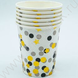 Стаканы бумажные 250мл/6шт Конфетти | Фото 2