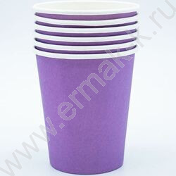 Стаканы бумажные 250мл/6шт Пастель лаванда | Фото 2