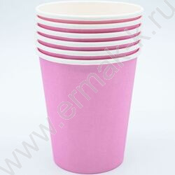 Стаканы бумажные 250мл/6шт Пастель розовый | Фото 2