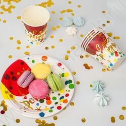 Тарелка бумажная 18см/6шт Веселый праздник | Фото 2