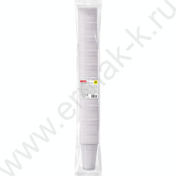 Стакан одноразовый Премиум для хол/гор., 0,2л, белый, ПП /упаковка - 100шт | Фото 2