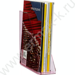 Лоток вертикальный литой "Актив" /тонированный розовый /ширина 70мм | Фото 2