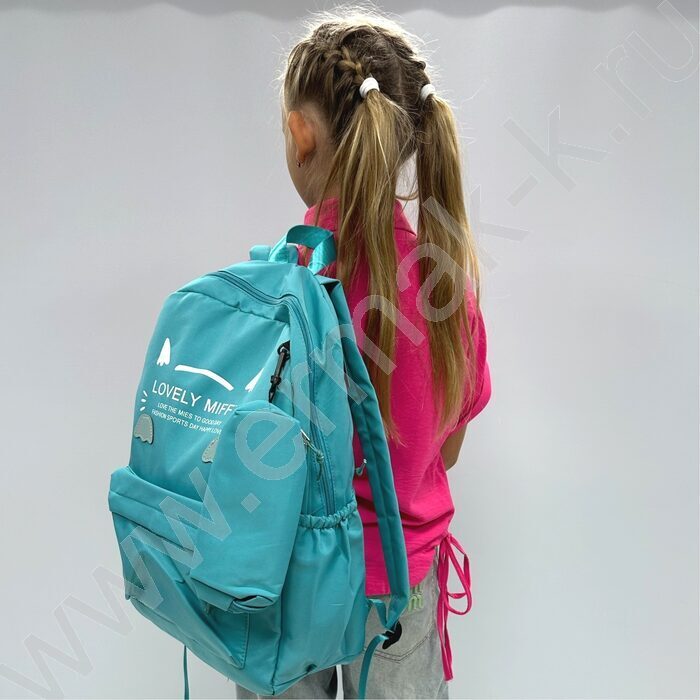 Рюкзак 43*30*13 "Lovely miffy" /1отд. 1 карман, пенал /бирюзовый | Фото 5