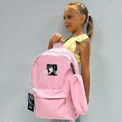 Рюкзак 43*30*13  "Аниме" /1отд. 1 карман, пенал /розовый - пудровый | Фото 5