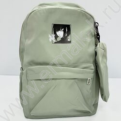 Рюкзак 43*30*13  "Аниме" /1отд. 1 карман, пенал /оливковый | Фото 1