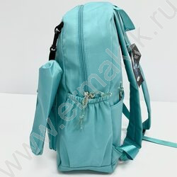 Рюкзак 40*30*13  "Котик" /1отд. 1 карман, пенал, брелок /бирюзовый | Фото 2