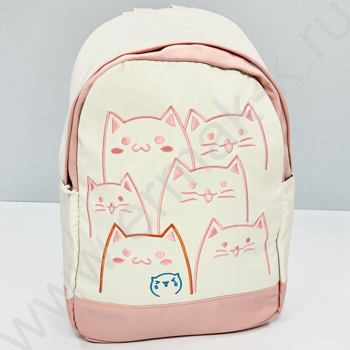 Рюкзак 43*30*13  "Коты" /1отд. /розовый | Фото 1