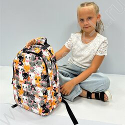 Рюкзак 44*30*13  "Коты" /2отд. 1карман | Фото 4