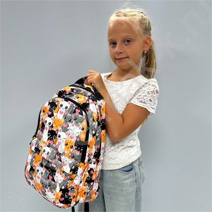 Рюкзак 44*30*13  "Коты" /2отд. 1карман | Фото 5