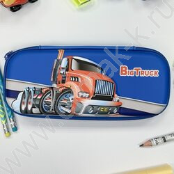 Пенал б/наполн. 1молния "Big Truck" 3D /пластик EVA /ассорти | Фото 1