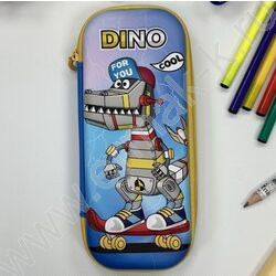 Пенал б/наполн. 1молния "Dino" 3D /пластик EVA /ассорти | Фото 1
