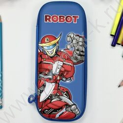 Пенал б/наполн. 1молния "ROBOT" 3D /пластик EVA /ассорти | Фото 1