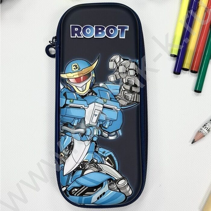 Пенал б/наполн. 1молния "ROBOT" 3D /пластик EVA /ассорти | Фото 4