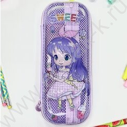 Пенал б/наполн. 1молния "Sweet" 3D /ткань PVC /ассорти | Фото 1