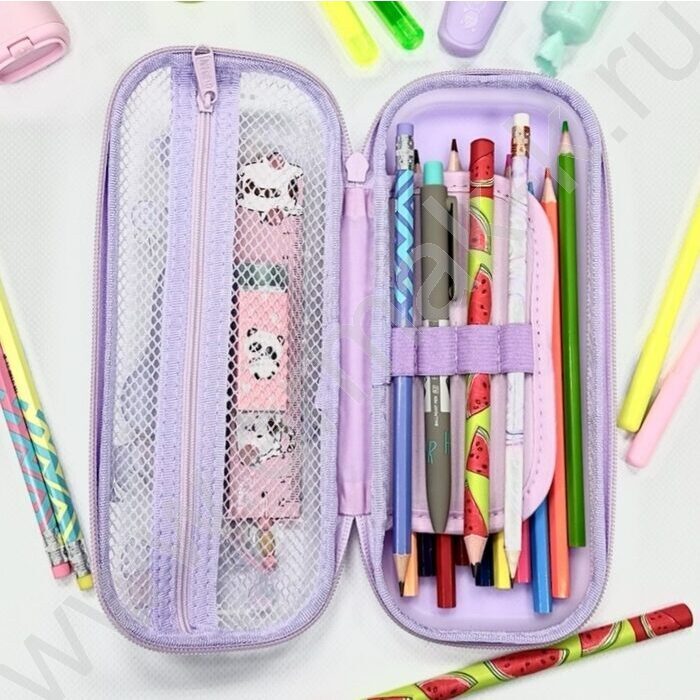 Пенал б/наполн. 1молния "Sweet" 3D /ткань PVC /ассорти | Фото 3