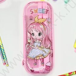 Пенал б/наполн. 1молния "Sweet" 3D /ткань PVC /ассорти | Фото 4