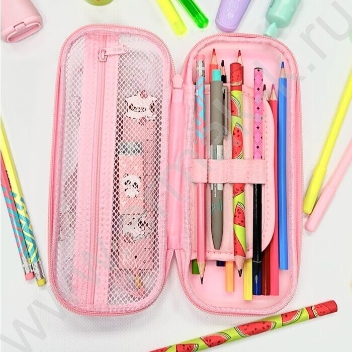 Пенал б/наполн. 1молния "Sweet" 3D /ткань PVC /ассорти | Фото 6