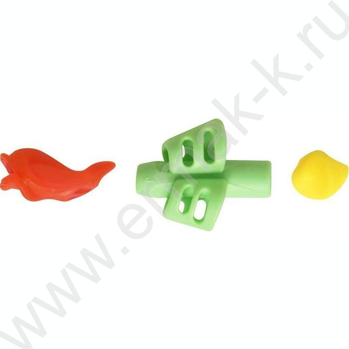 Ручка-тренажер шарик. синий 0,7 мм круглый корпус /с 3 насадками | Фото 4