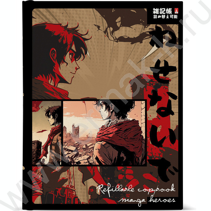 Тетрадь  80л клетка/кольца "Manga.Fantastic heroes" со смен.блоком | Фото 1