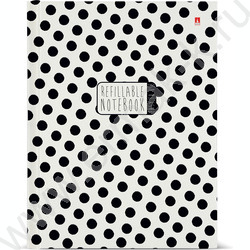 Тетрадь  80л клетка/кольца "Black&White" со смен.блоком | Фото 1