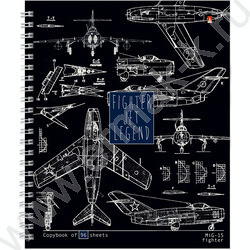 Тетрадь  96л А5+ клетка/спираль "Blueprint" ассорти | Фото 3