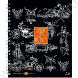 Тетрадь  96л А5+ клетка/спираль "Blueprint" ассорти | Фото 4