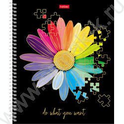 Тетрадь 120л клетка/спираль/тв.обл. "Бал цветов" | Фото 1