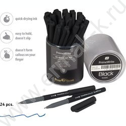 Ручка шар на масл.основе 1,0мм синяя PrimeWrite. Basic. Black | Фото 4