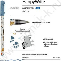 Ручка шар HappyWrite.Собаки 0,5мм | Фото 3