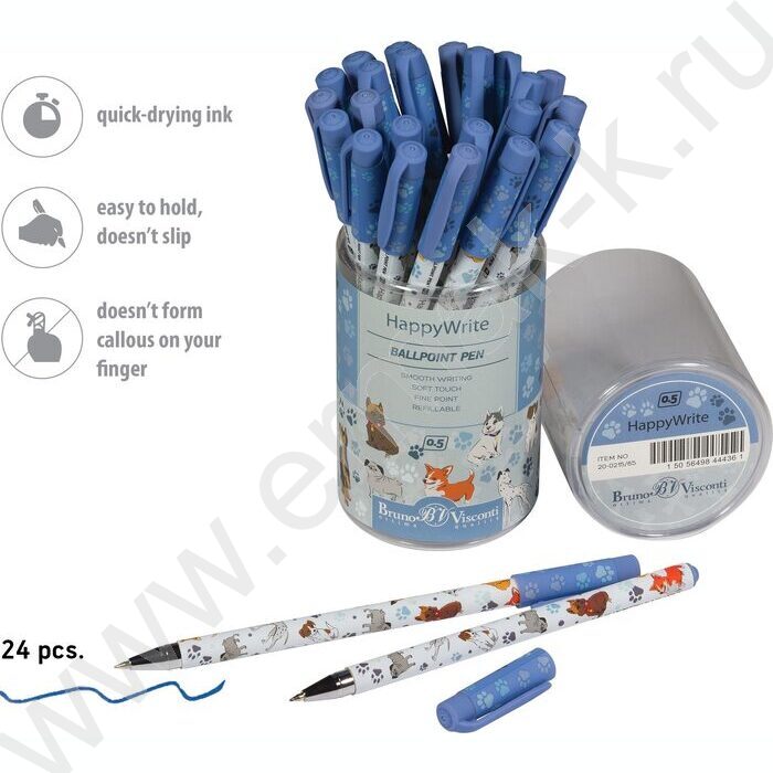 Ручка шар HappyWrite.Собаки 0,5мм | Фото 4