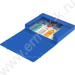 Папка-короб на резинках 40мм 0,7мм /синий | Фото 3