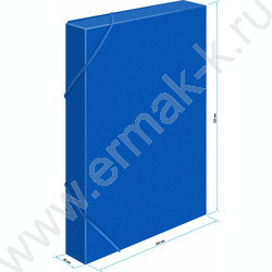 Папка-короб на резинках 40мм 0,7мм /синий | Фото 5