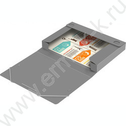 Папка-короб на резинках 40мм 0,7мм /серый | Фото 3