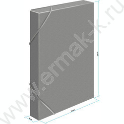 Папка-короб на резинках 40мм 0,7мм /серый | Фото 5