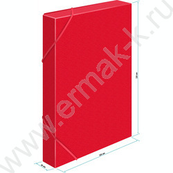 Папка-короб на резинках 40мм 0,7мм /красный | Фото 5