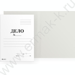 Скоросшиватель Дело картон белый б/зажима A4 280г/м² мелованный | Фото 1