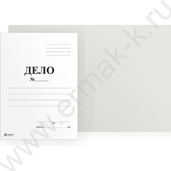 Скоросшиватель Дело картон белый б/зажима A4 280г/м² мелованный | Фото 1