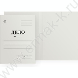 Скоросшиватель Дело картон белый б/зажима A4 280г/м² | Фото 1