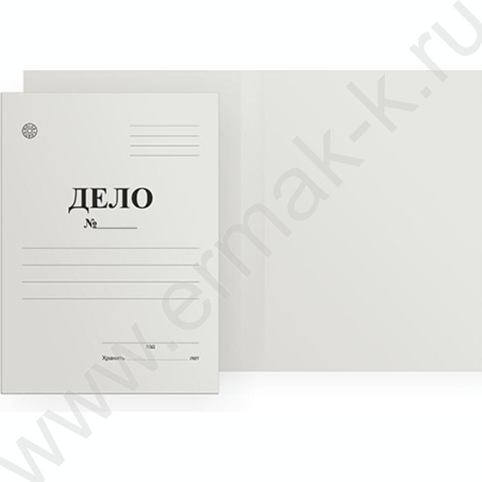 Скоросшиватель Дело картон белый б/зажима A4 280г/м² | Фото 1