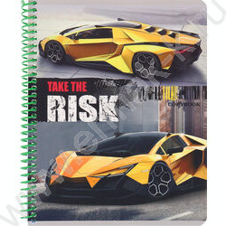 Тетрадь  96л клетка/спираль "Дерзские гиперкары" /софт-тач/ ассорти | Фото 3