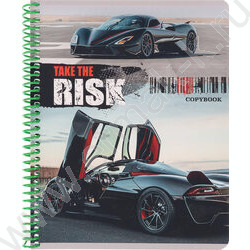 Тетрадь  96л клетка/спираль "Дерзские гиперкары" /софт-тач/ ассорти | Фото 4