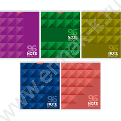 Тетрадь  96л линейка "Пирамидки" /твин УФ лак/ ассорти | Фото 1