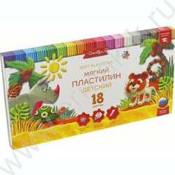 Пластилин  18цв 270г Детский +стек | Фото 1
