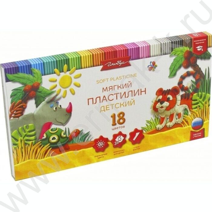 Пластилин  18цв 270г Детский +стек | Фото 1