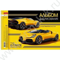 Альбом д/рисования-спираль 24л "YELLOWsupercar" /перфорация/ 5видов | Фото 1